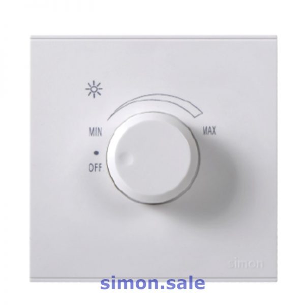 thiết bị điện Simon chiết áp đèn Simon E6 màu trắng mặt vuông 72E102