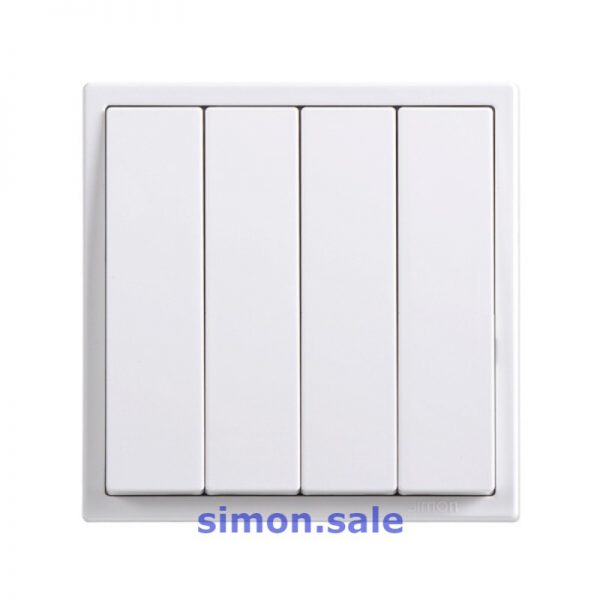 thiết bị điện Simon công tắc bốn Simon i7 màu trắng mặt vuông