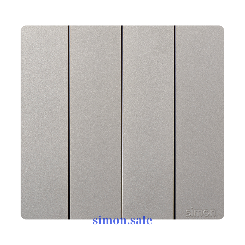 Cong tac bon 1 chieu chuan vuong mau champagne 16A Simon K3 571041-46