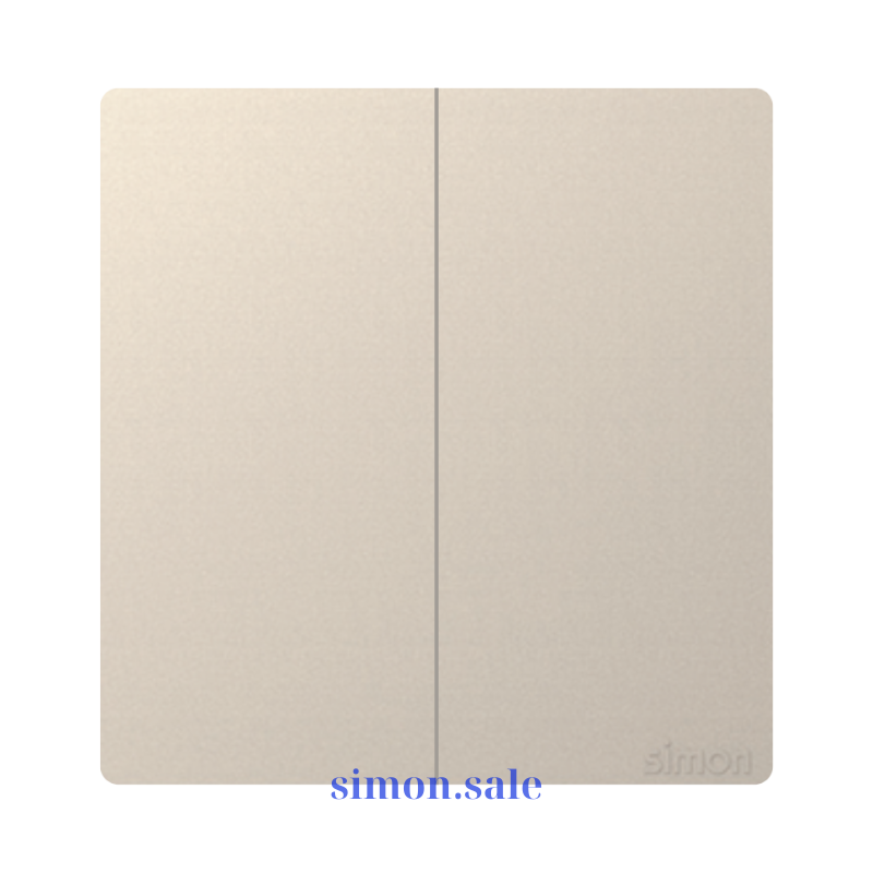 Cong tac doi 2 chieu mat vuong mau champagne 16A Simon K3 571022-46